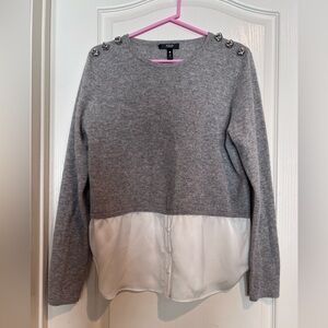 Aqua Shirttail Hem Layered Look Cashmere Sweater Bloomingdale’s Exclusive